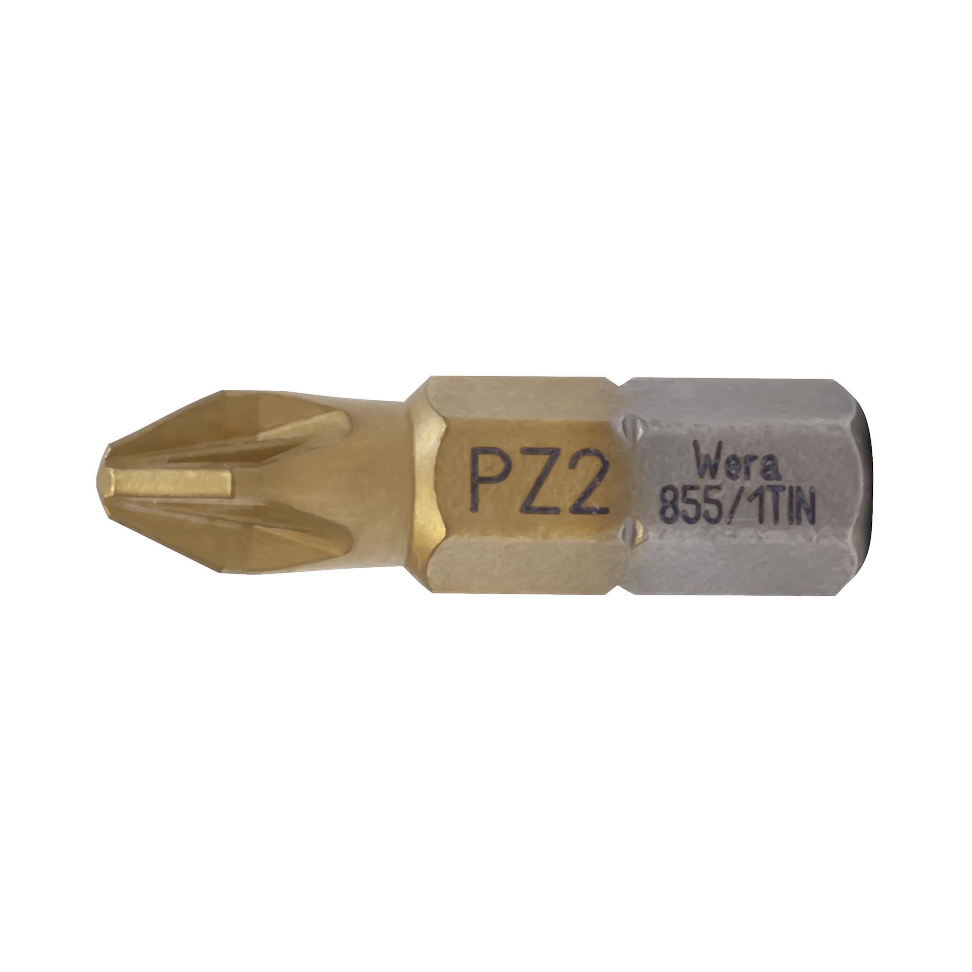 Бита PZ2х 25мм (Титановая) Standard 855/1 TiN Wera 05480222001