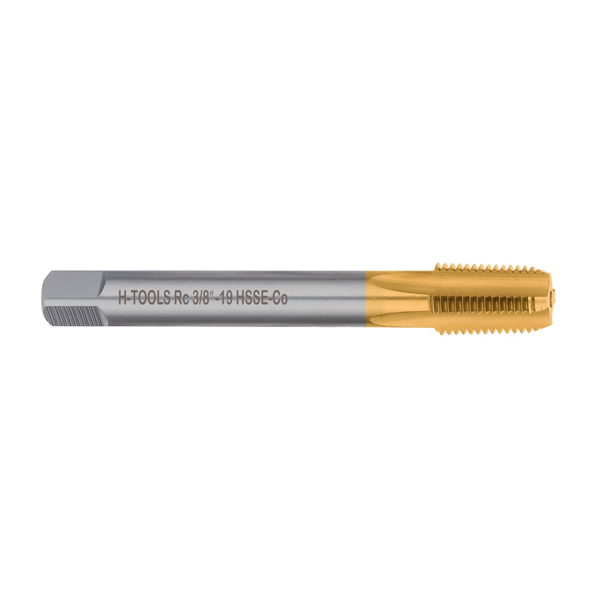 Метчик трубный машинный BSPT (Rc) 3/8" HSSE-TiN DIN 5156 H-TOOLS 73408EHT