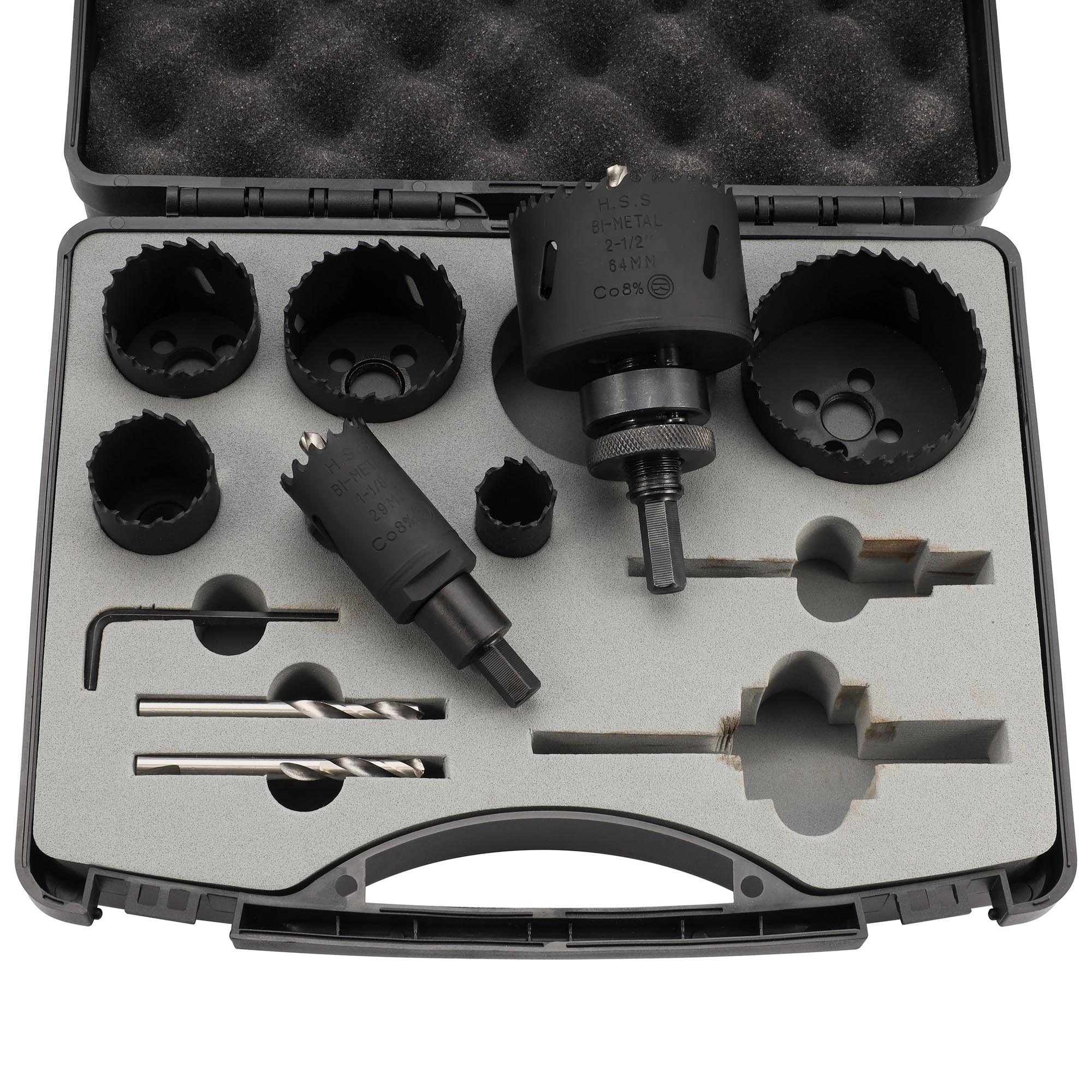 Набор коронок Bi-metall 22-68мм HSSE-Co8 12пр H-TOOLS 04403200