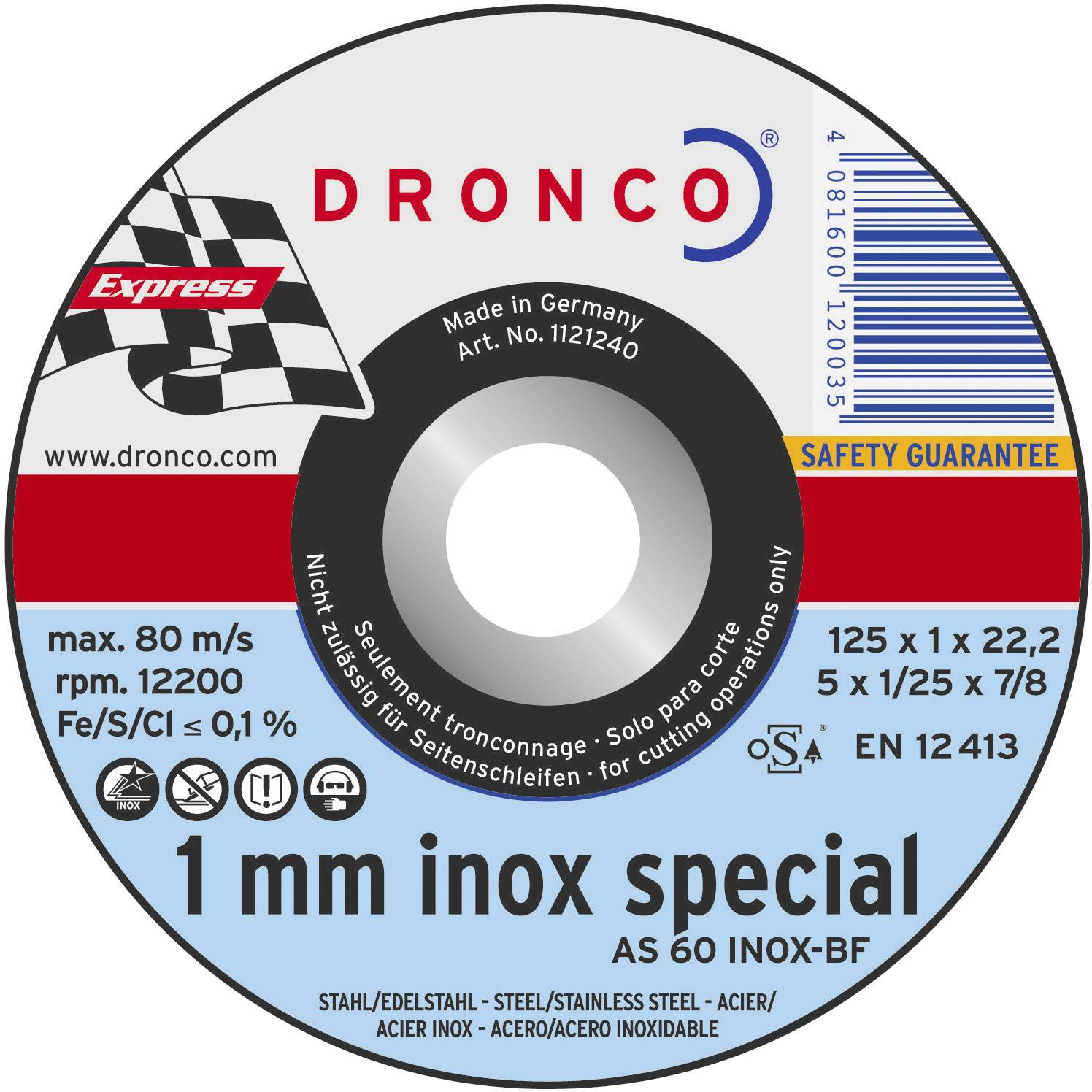 Круг отрезной по металлу 125х3х22,23 (А24) DRONCO DR-1120015