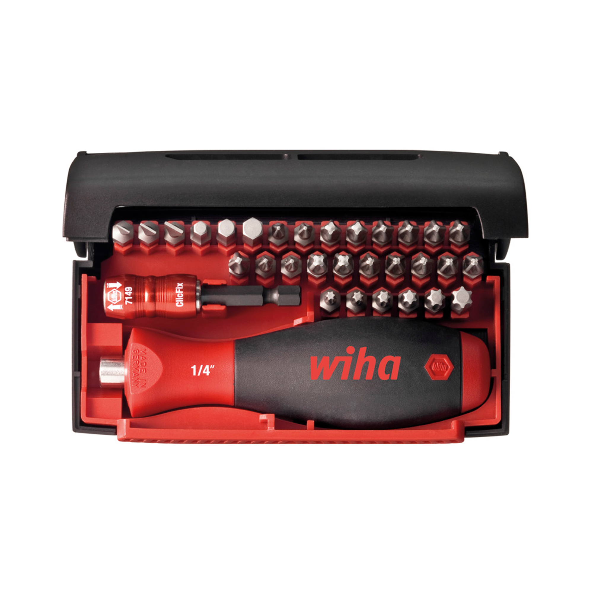 Набор бит Collector SL/PH/PZ/TORX/HEX CrV 32шт Wiha 34686 Германия