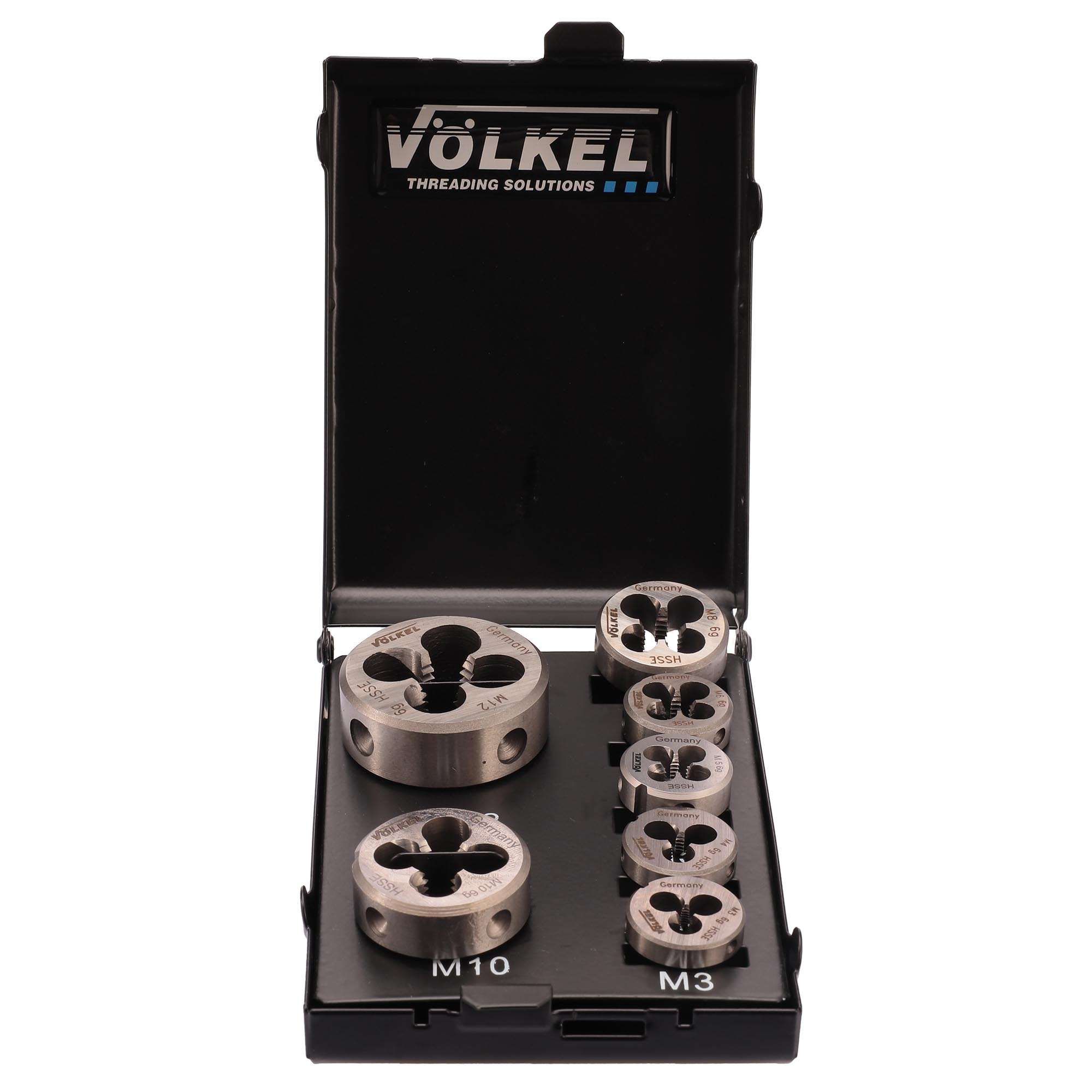Набор плашек М3-М12 7пр HSSE VOLKEL 49522 Германия