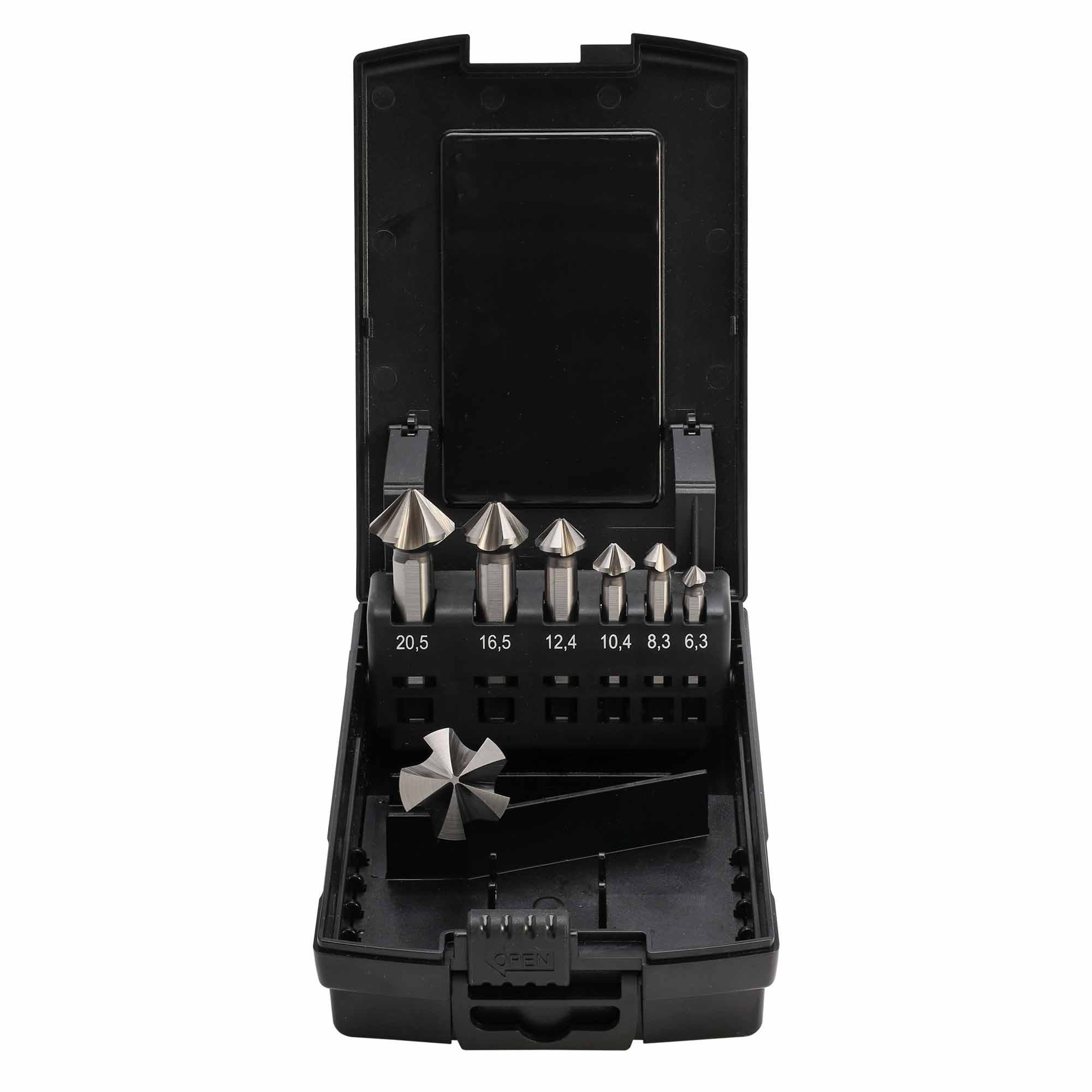 Набор зенковок 90° 6,3-25мм DIN335C 5z HSS-G 7шт MASTER-TOOL 102892MT
