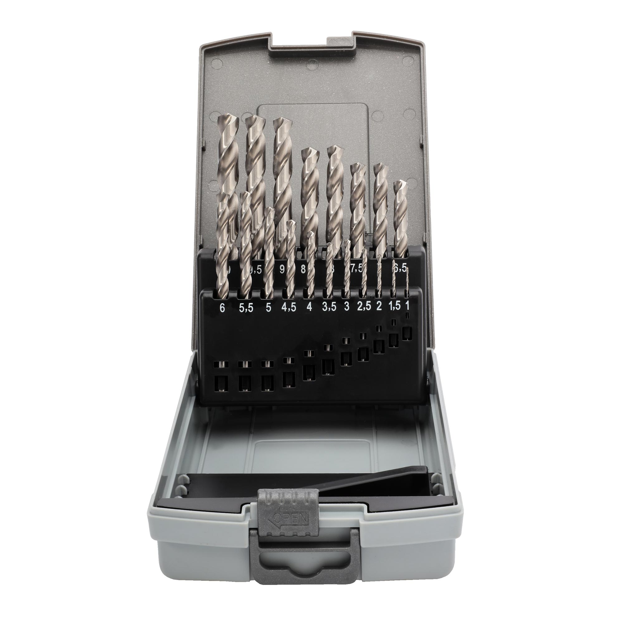 Набор сверл по металлу 1 -10мм HSS-G DIN 338 19шт H-TOOLS 214214ROHT