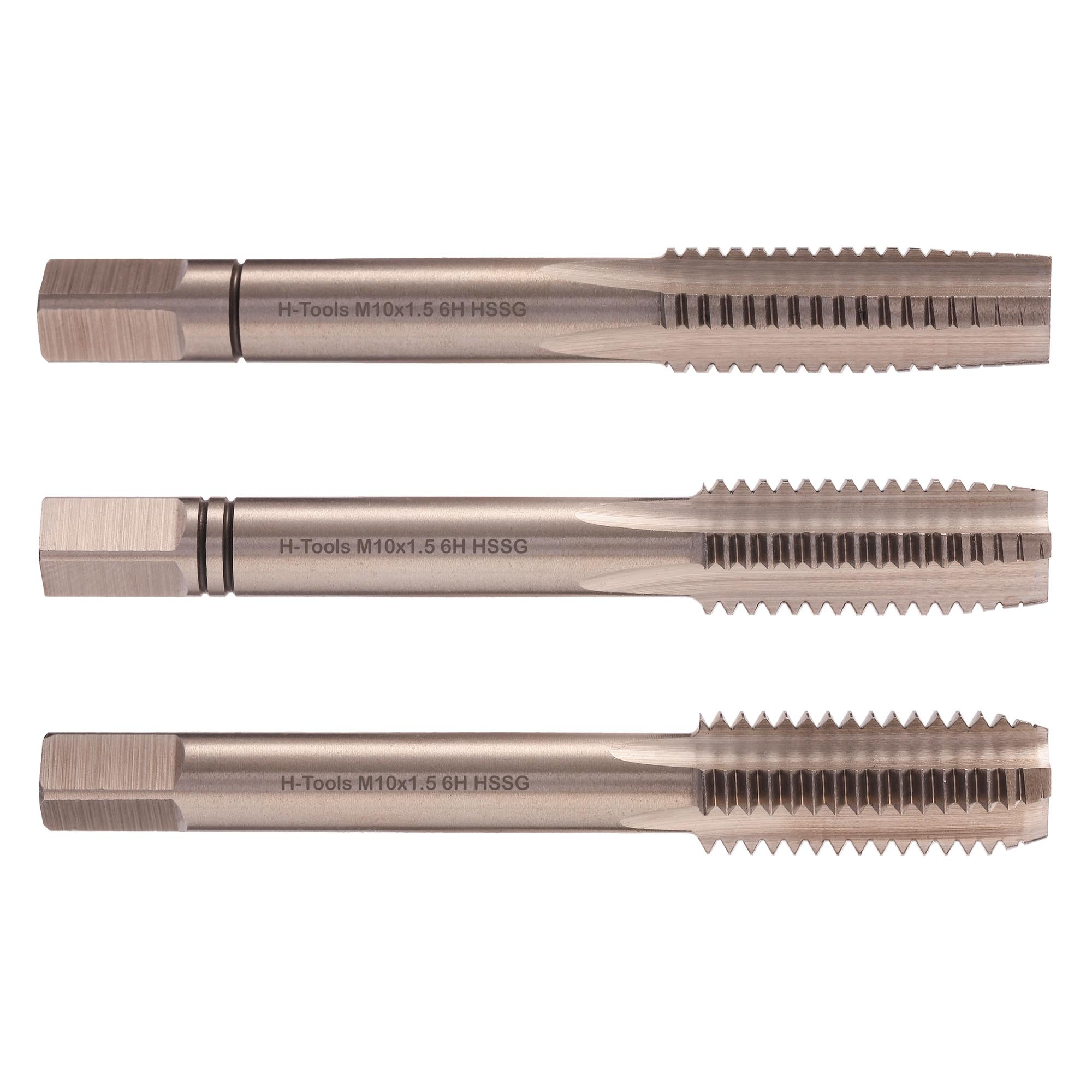 Метчик M10 x1,5мм HSS-G DIN 352 H-TOOLS 230100HT, комплект 3 штуки