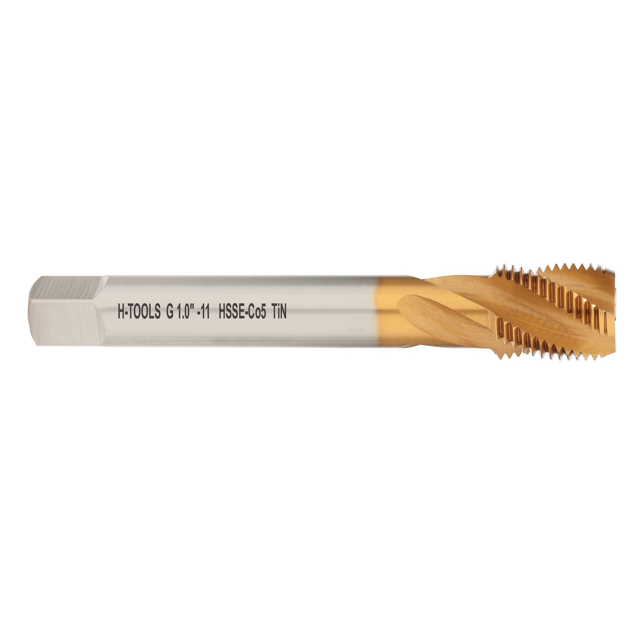 Метчик трубный винтовой G 1" HSSE-TiN DIN 5156 H-TOOLS 263010EHT