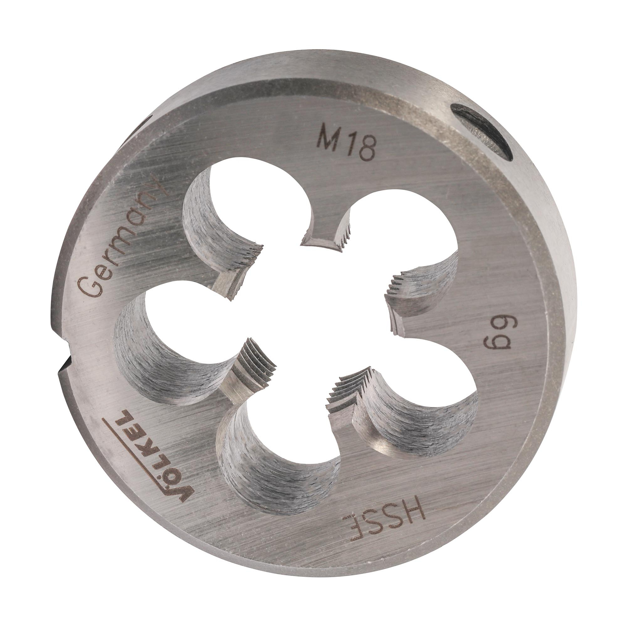 Плашка M18 x2,5 мм HSSE DIN EN 22568 VOLKEL 57462 Германия
