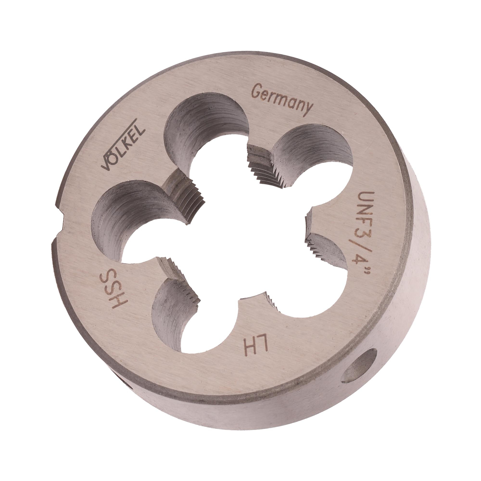 Плашка левая дюймовая UNF 3/4" HSS DIN EN 22568 VOLKEL 24230 Германия