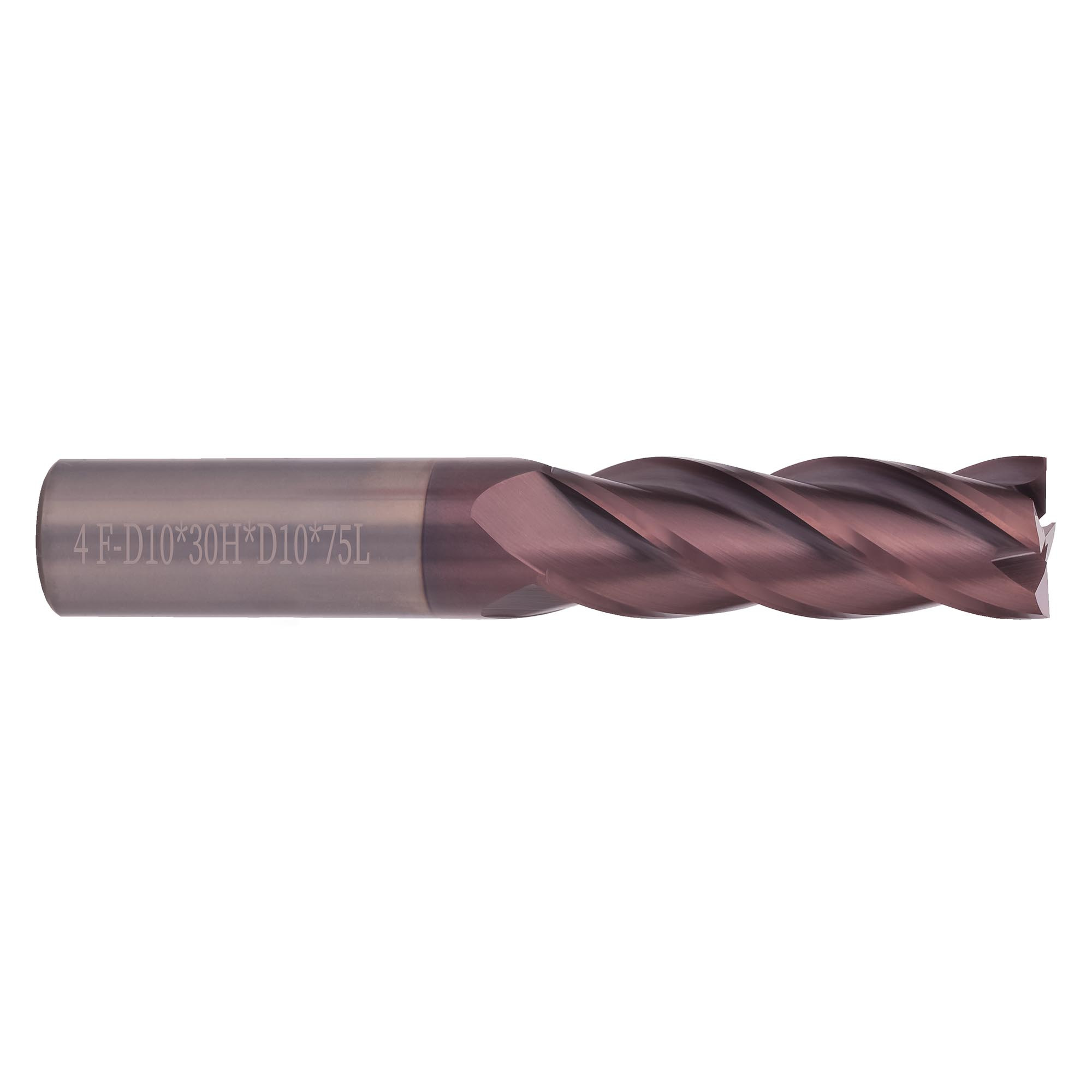 Фреза твердосплавная по металлу 10 x75/30мм P20 TiALN 4z H-Tools 19941-100