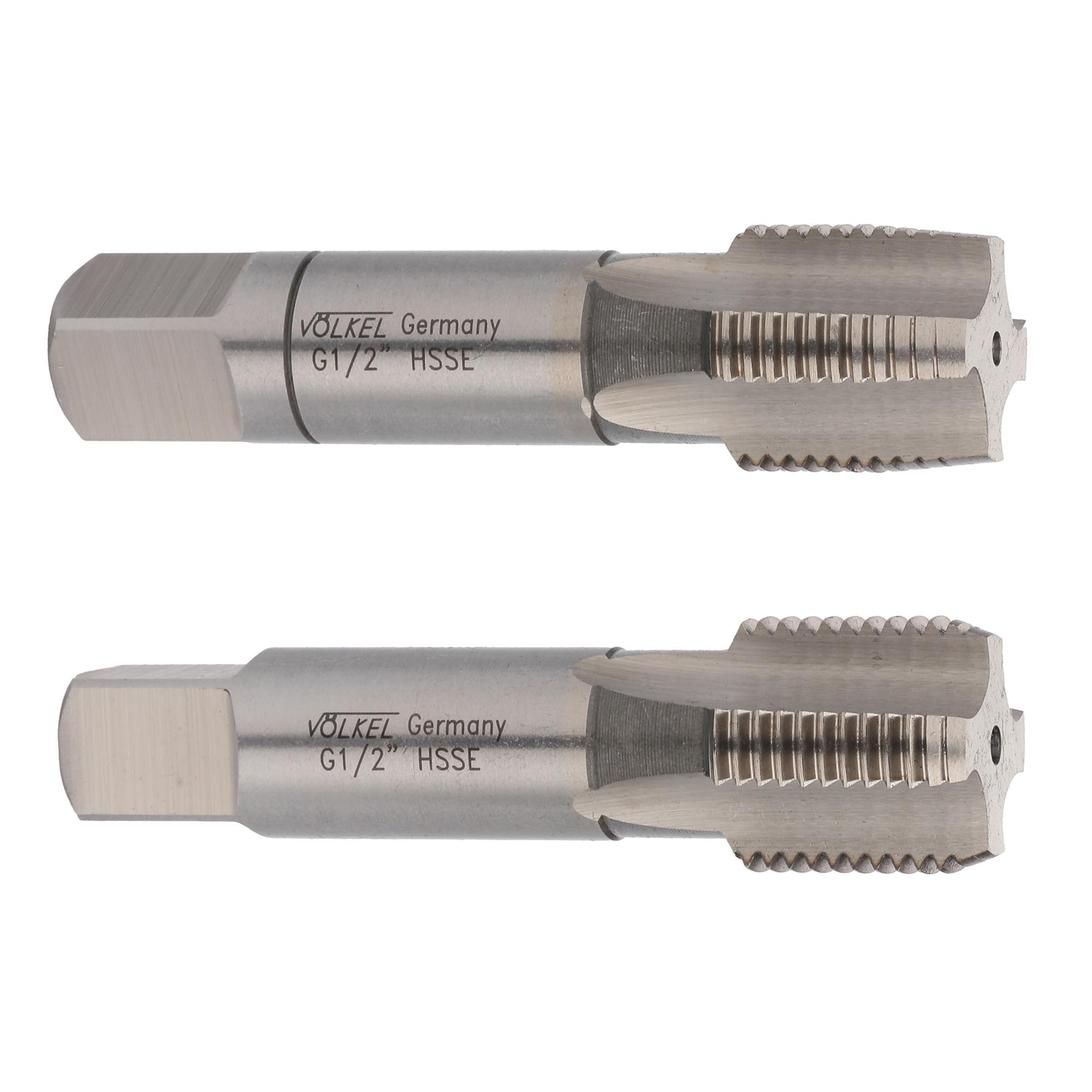 Метчик трубный G 1/2" HSSE DIN 5157 VOLKEL 55318, комплект 2 штуки Германия