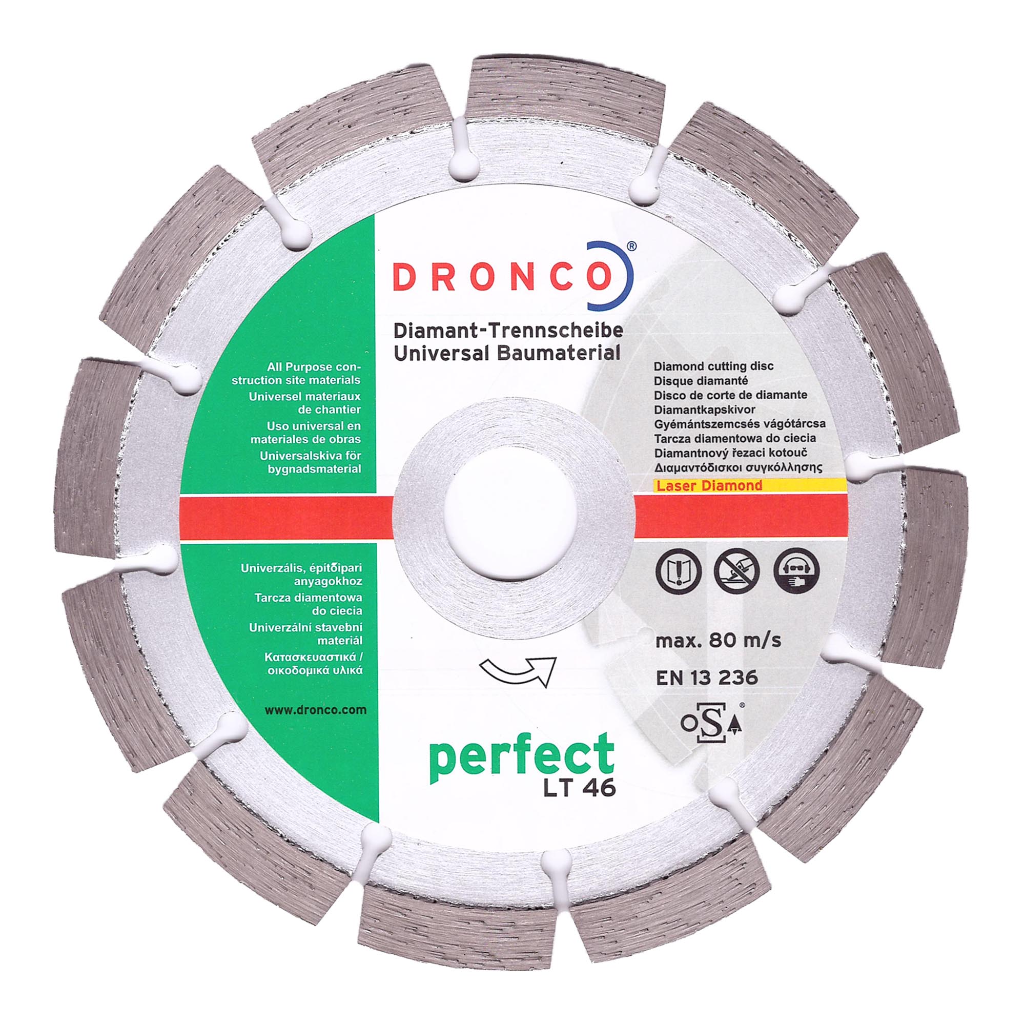 Диск алмазный сегментный 150х2.4х10х22.23мм LT46 LAZER DRONCO 4150185-100