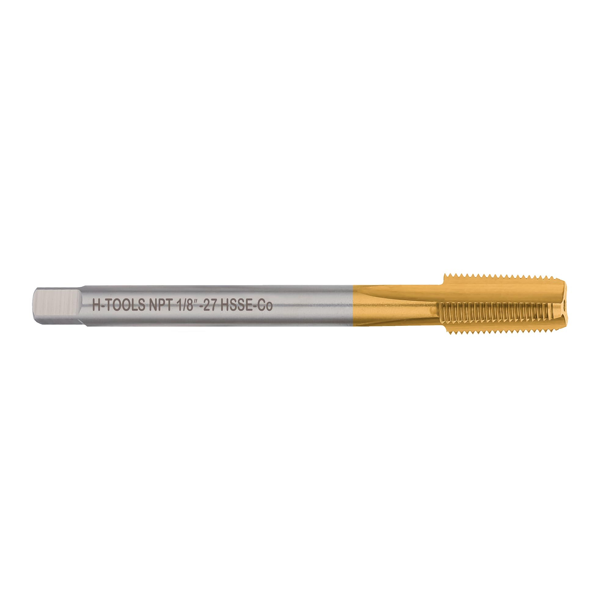 Метчик трубный машинный NPT (К) 1/8" HSSE-TiN H-TOOLS 73434EHT