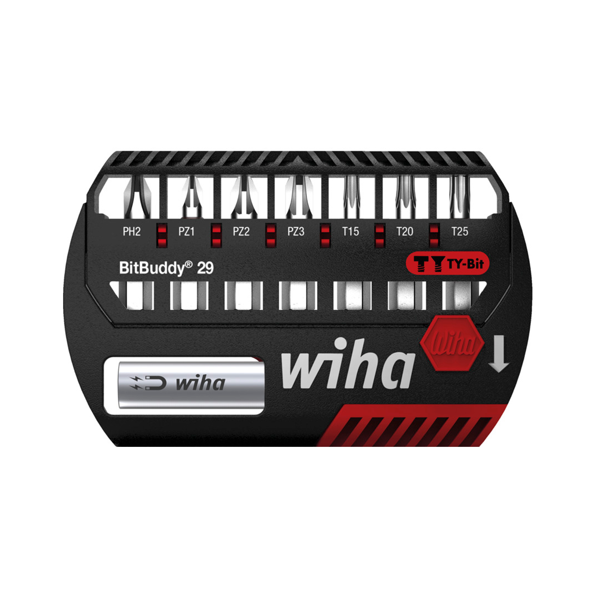Набор бит BitBuddy TY-Bit PH/PZ/TORX Impact 29мм 8шт Wiha SB-7945-TY903 42137