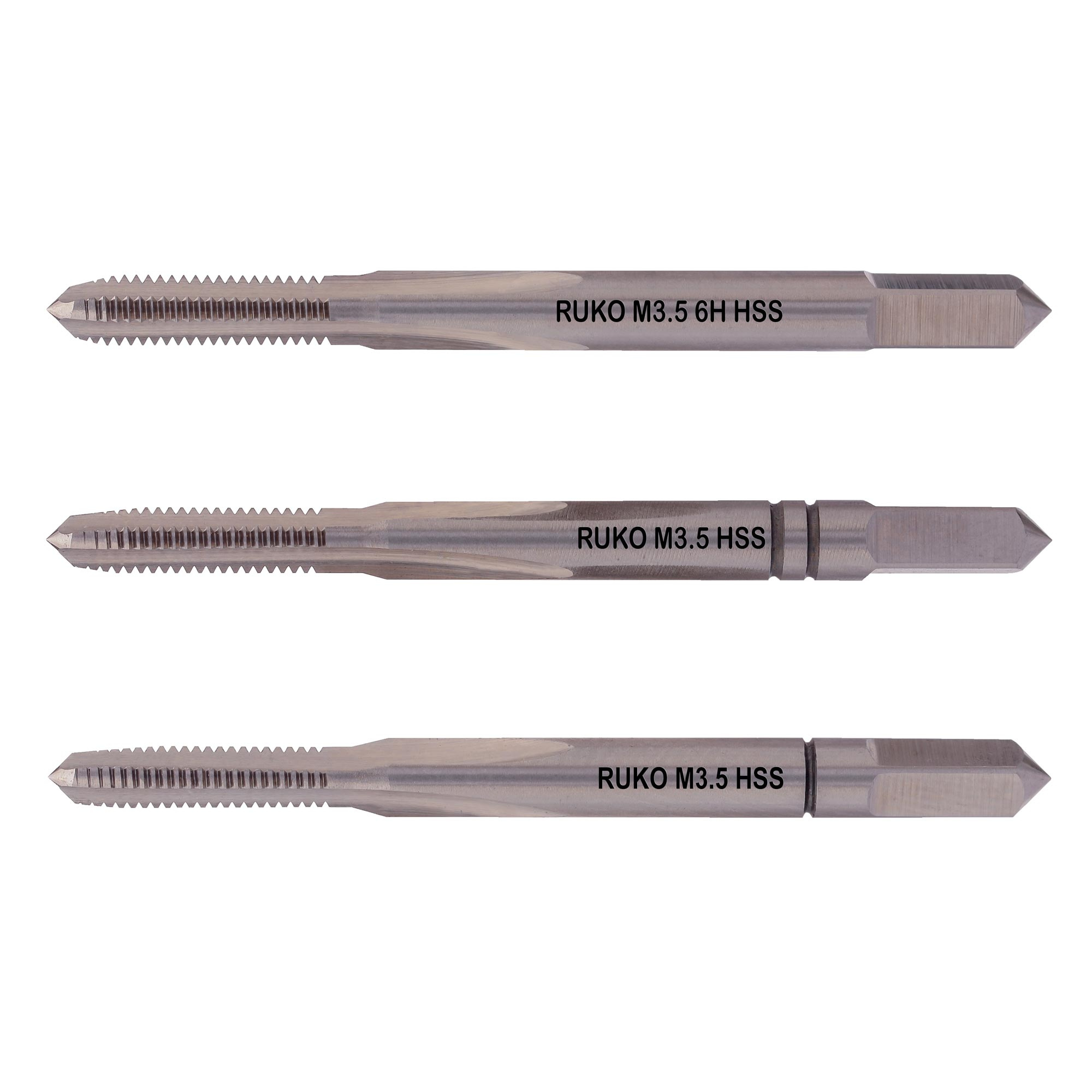Метчик M3,5 x0,6 HSS DIN 352 RUKO 230035, комплект 3 штуки Германия