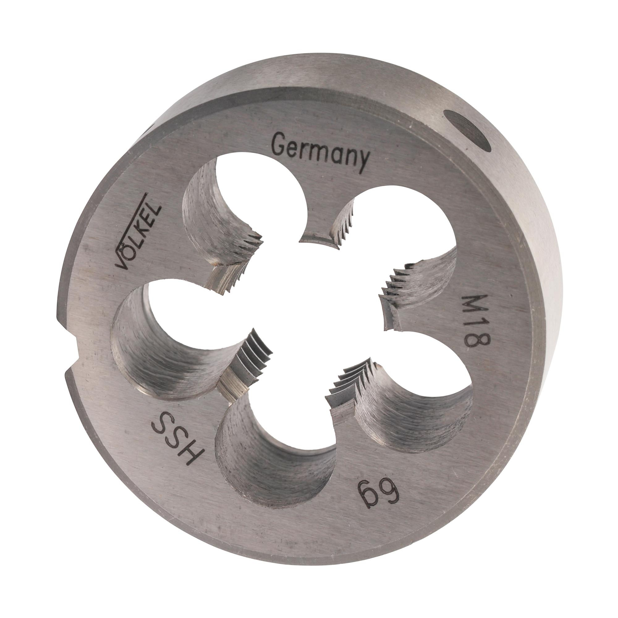Плашка M18 x2,5 мм HSS DIN EN 22568 VOLKEL 27462 Германия