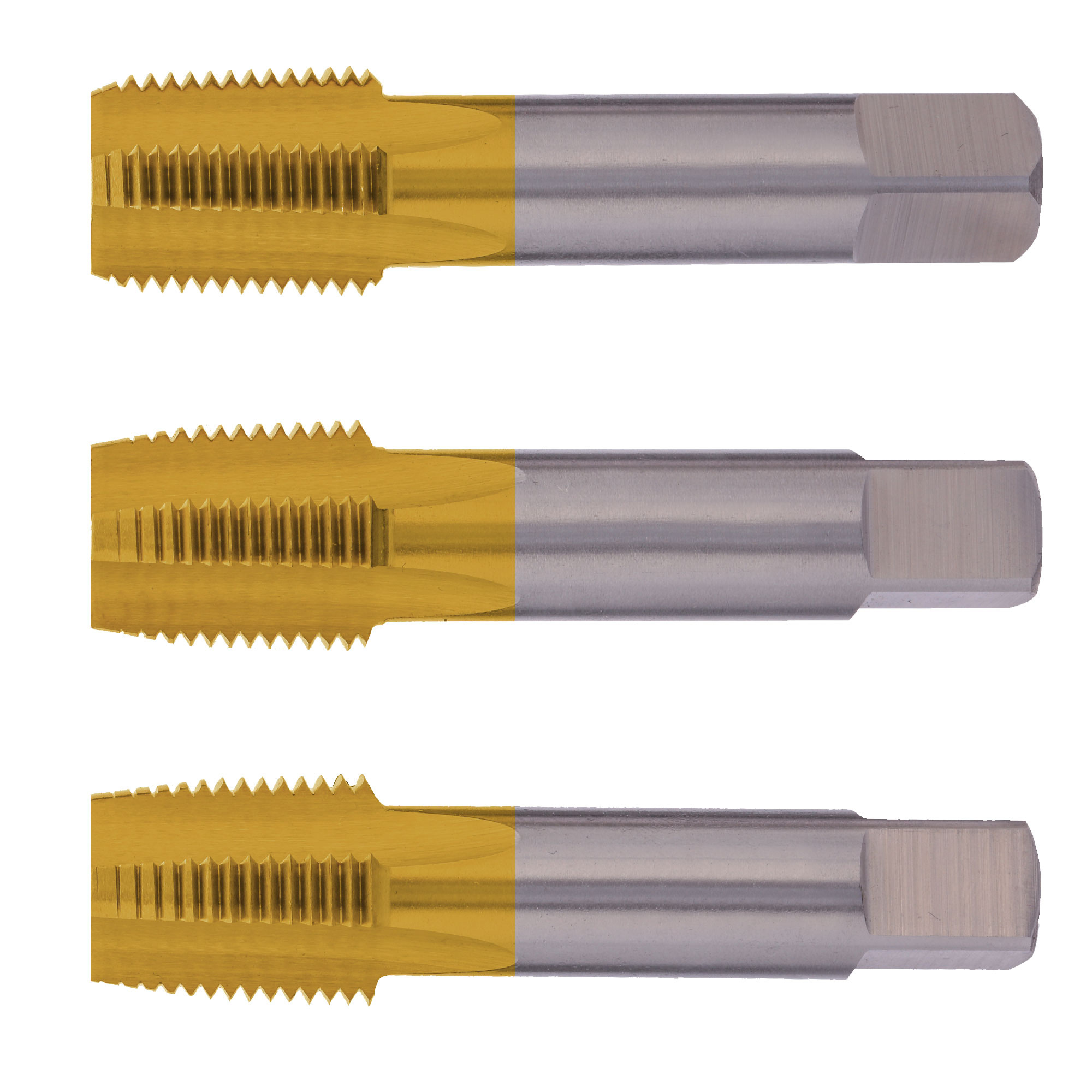 Метчик трубный NPT 1/2" HSSE-Co5 H-TOOLS 88418S3EHT, комплект 3 штуки