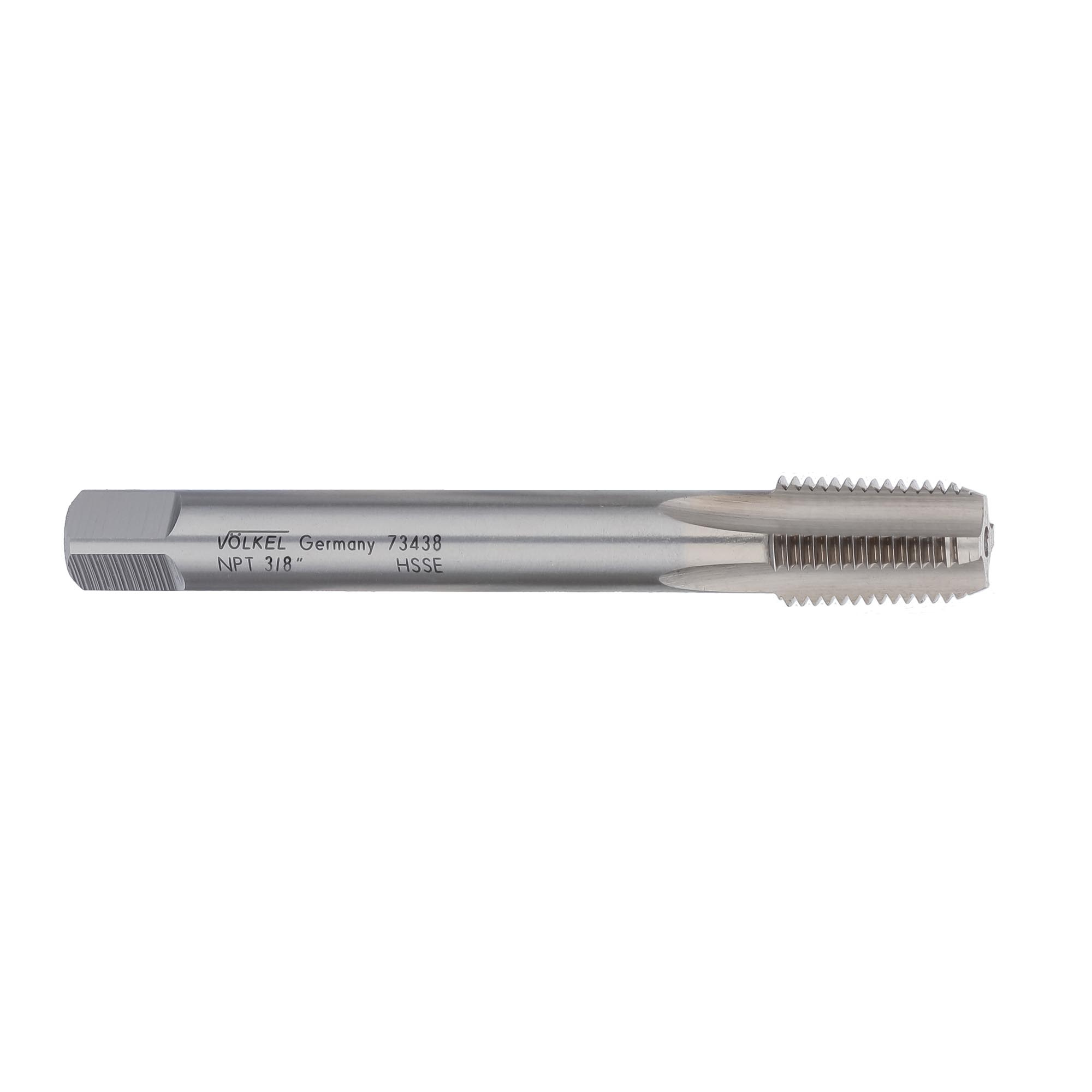 Метчик трубный машинный NPT (К) 3/8" HSSE VOLKEL 73438 Германия